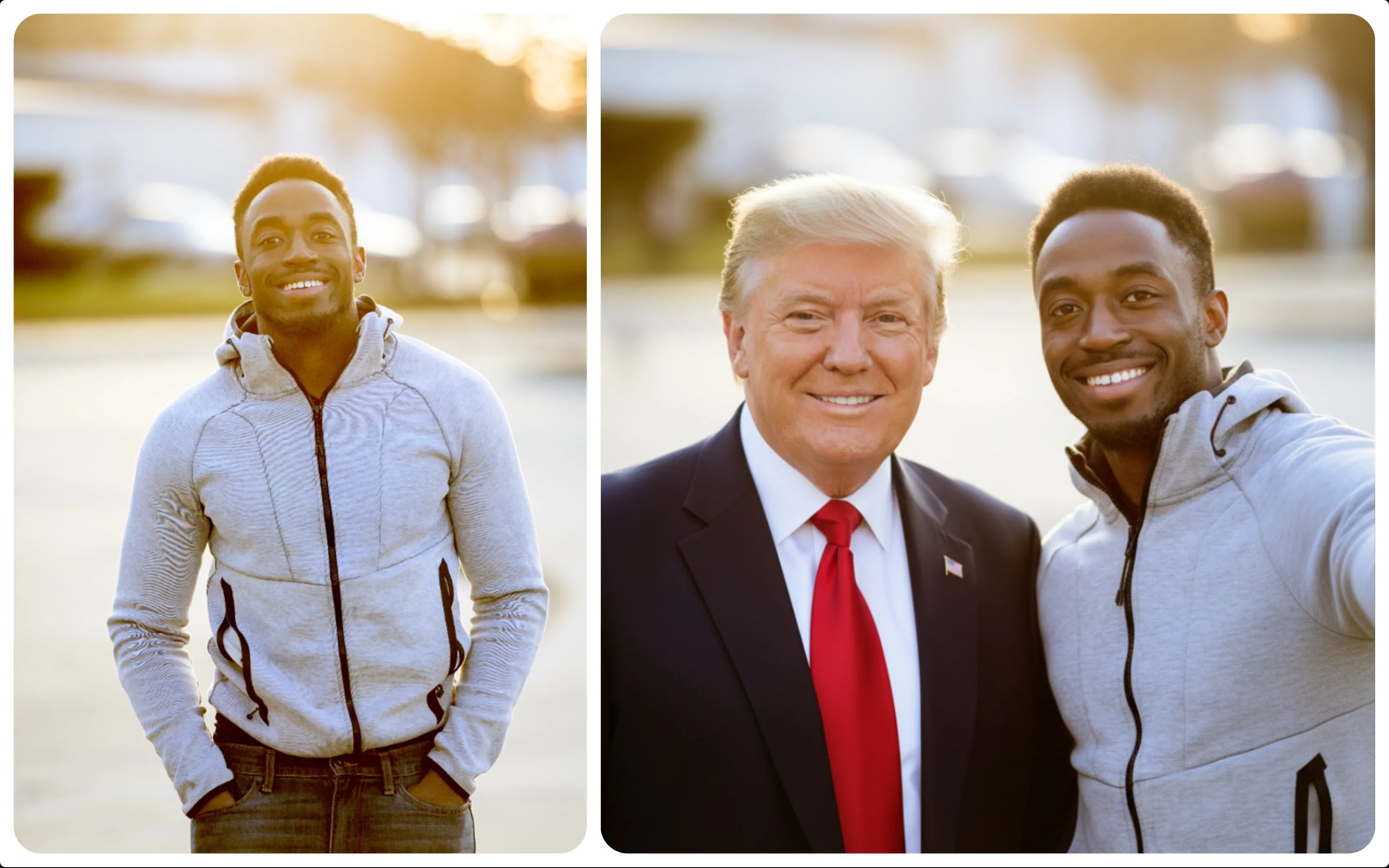 Ejemplo de foto con celebridad generada por IA